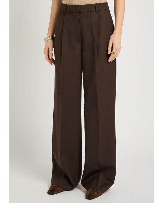 Anine Bing Brown Trent Straight-Leg Trousers
