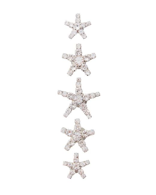 Jennifer Behr White Vespera-Embellished Hair Magnets