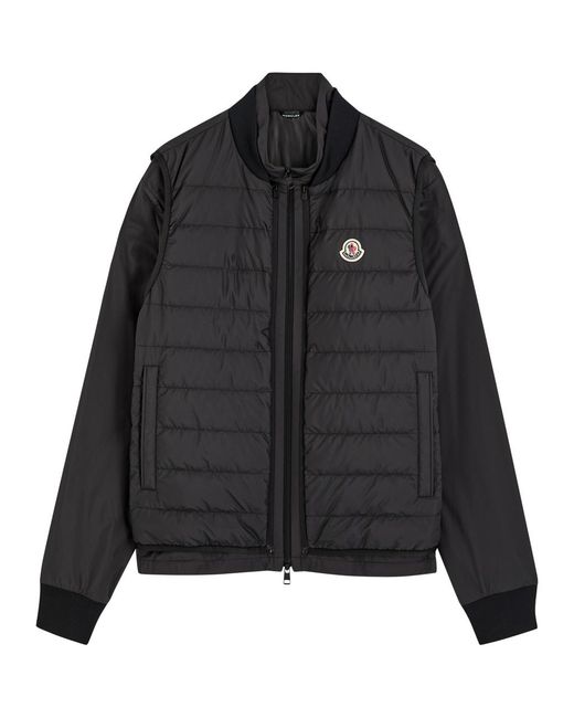 Moncler Black Verney Padded Shell Jacket for men