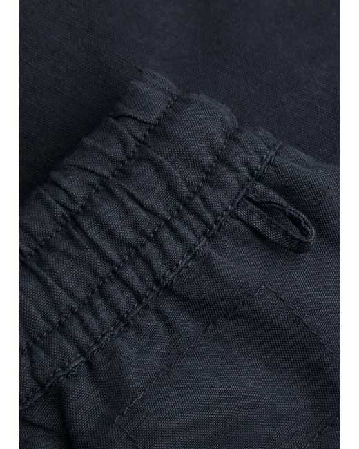 Universal Works Blue Simple Linen-Blend Shorts for men