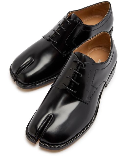 Maison Margiela Black Tabi Leather Pumps