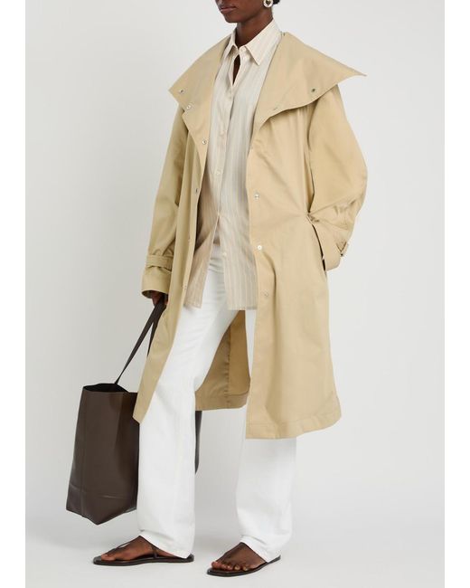 Totême Natural Oversized Cotton-Poplin Trench