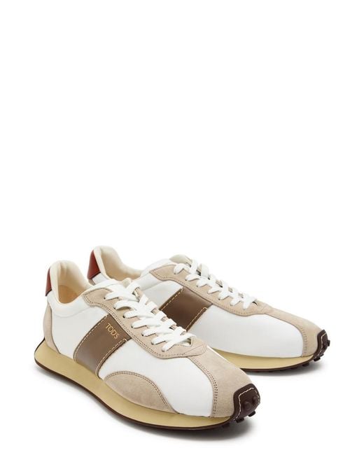 Tod's White Sportivo Active 26L Panelled Satin-Twill Sneakers for men