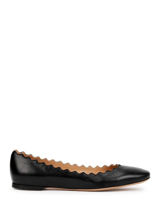 Chloé Black Chloe Lauren Leather Flats