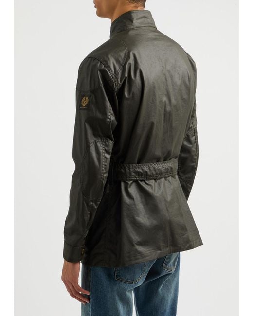 Belstaff Black Trialmaster Waxed Cotton Jacket for men