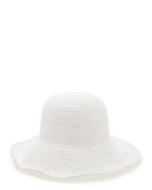 Totême White Paper Raffia Sun Hat