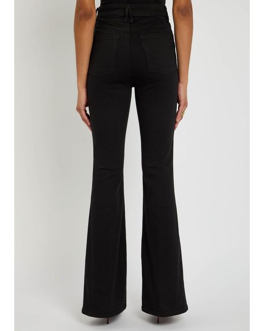 GOOD AMERICAN Black Skinny Flared-Leg Jeans