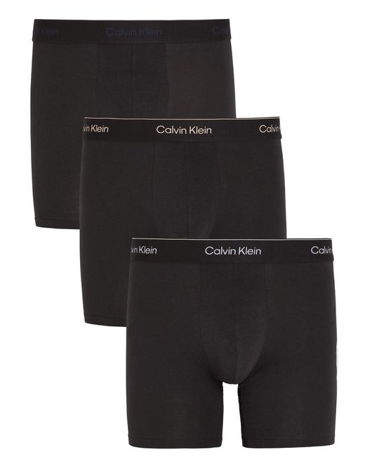 Calvin Klein Black Icon Stretch-Cotton Boxer Briefs for men