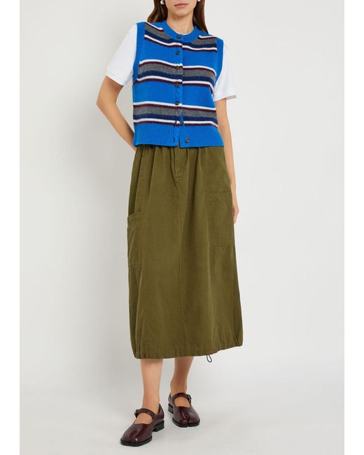 Damson Madder Blue Sofie Merino Wool Vest