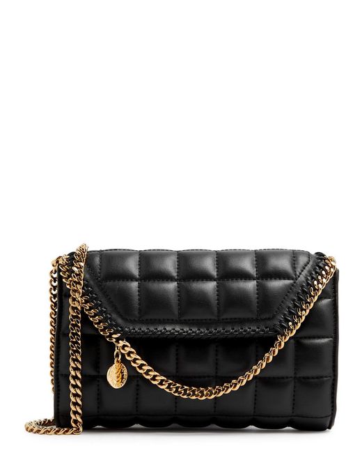 Stella McCartney Black Falabella Quilted Faux Leather Cross-body Bag