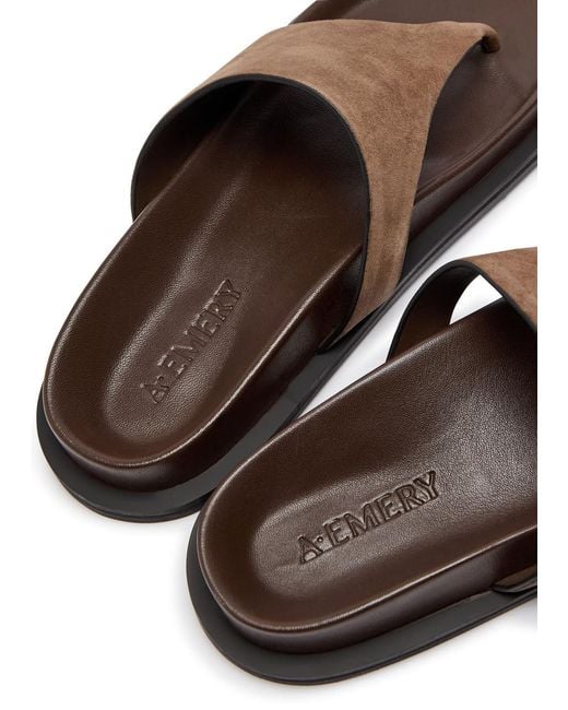 A.Emery Brown Imara Suede Flip Flops