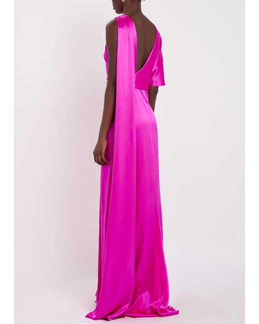 Roksanda Pink Cascading Silk Gown
