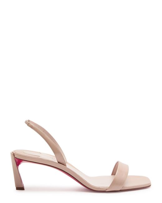 Christian Louboutin Pink Condora 55 Leather Slingback Sandals