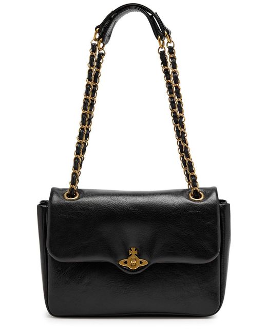 Vivienne Westwood Black Anita Leather Shoulder Bag