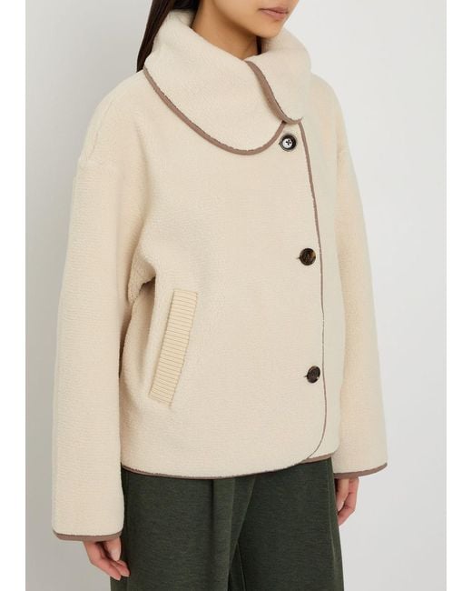 Varley Natural Romane Contrasting-Trim Sherpa Jacket
