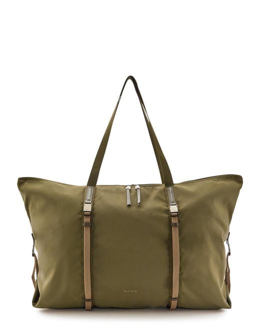 Paul Smith Green Logo-Embroidered Nylon Holdall Bag for men