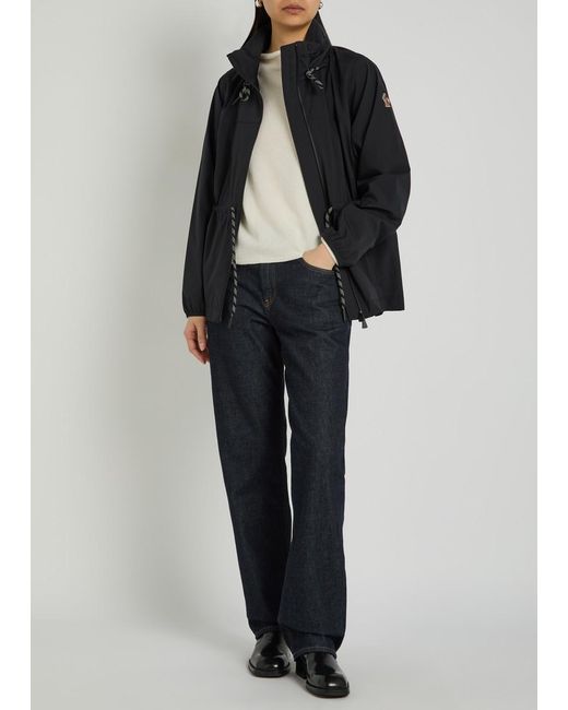 Moncler Black Soulare Hooded Stretch-Shell Jacket