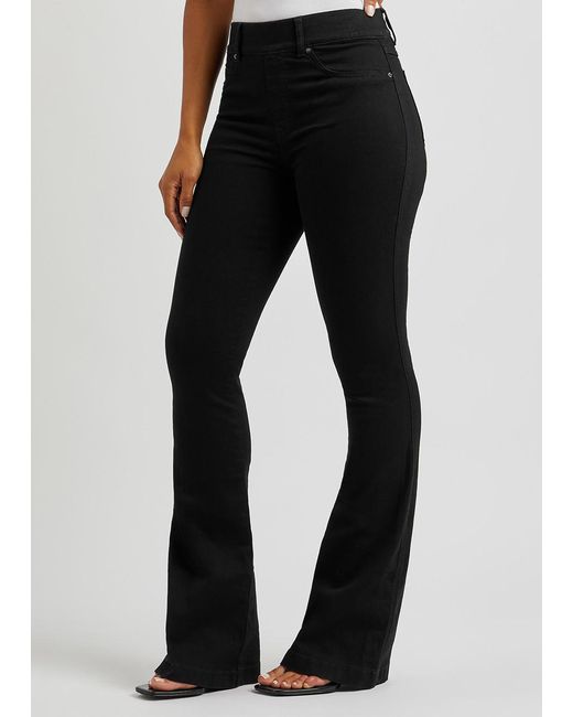 Spanx Black Flared-Leg Jeans