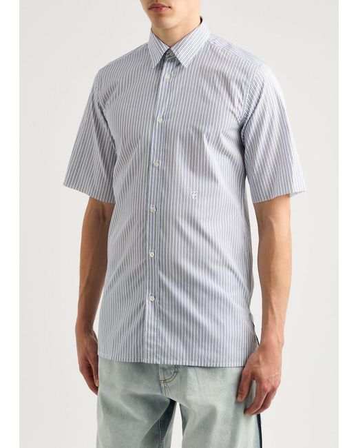 Maison Margiela White Striped Cotton Shirt for men