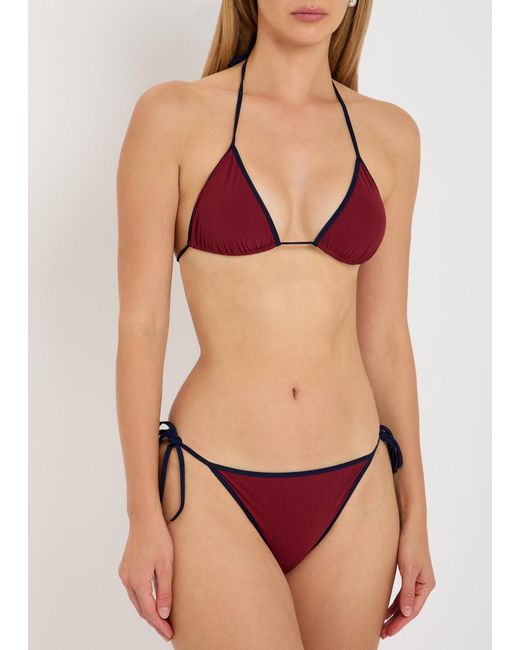 Lido Red Venti Bicolour Triangle Bikini