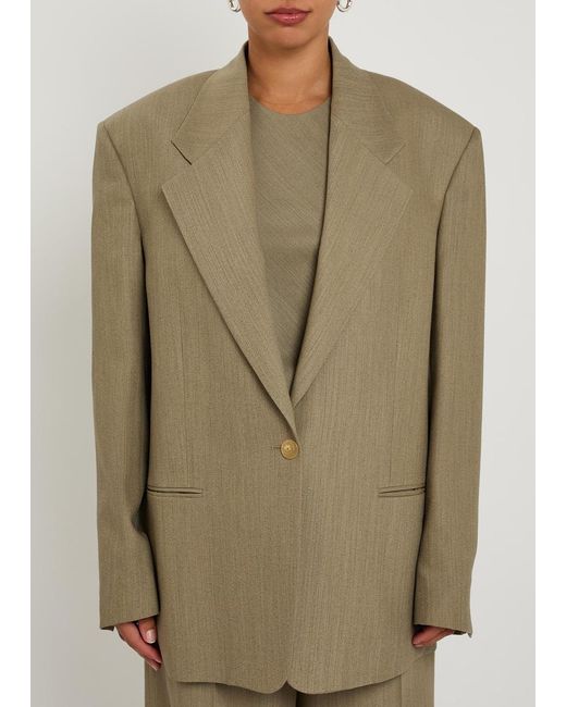 Calvin Klein Green Avery Wool-Blend Blazer