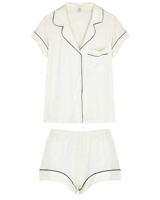 Eberjey White Gisele Stretch-Jersey Pyjama Set