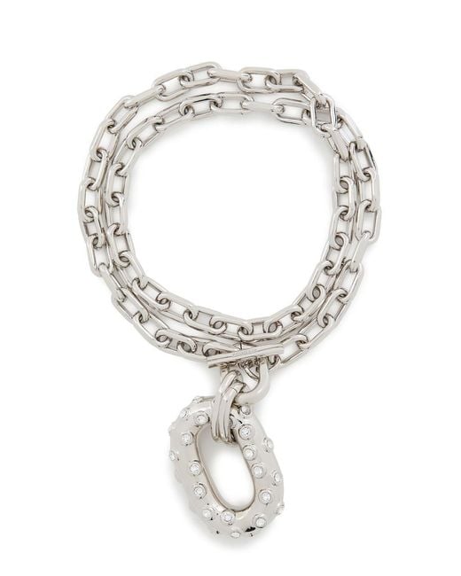 Rabanne Metallic Xl Link Chain Necklace