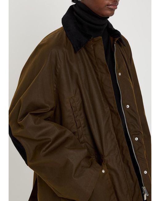 Totême Brown Corduroy-Trimmed Waxed Cotton Jacket