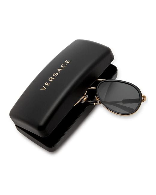 Versace Black Aviator-style Sunglasses for men