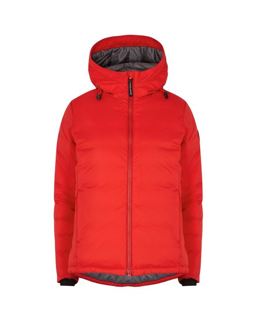 Canada Goose Red Camp Hoody Padded Ripstop Jacket