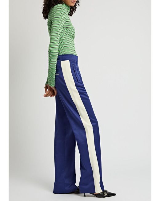 Wales Bonner Blue Mantra Panelled Jersey Track Pants
