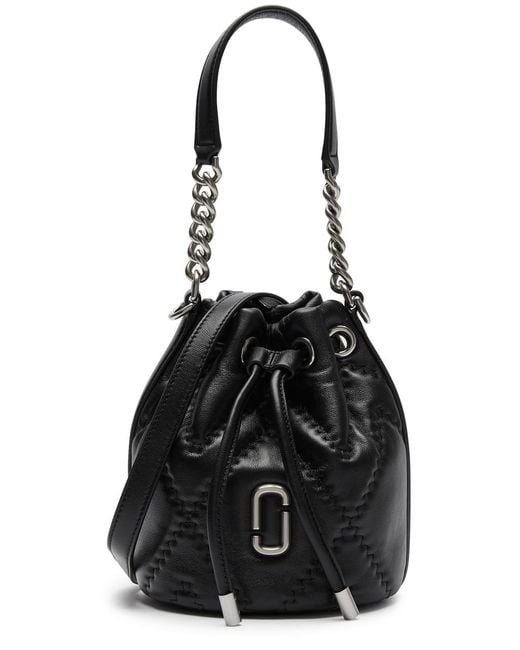 Marc Jacobs Black The Bucket Quilted Leather Bucket Bag