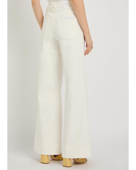 GOOD AMERICAN White Good Waist Palazzo Wide-Leg Jeans