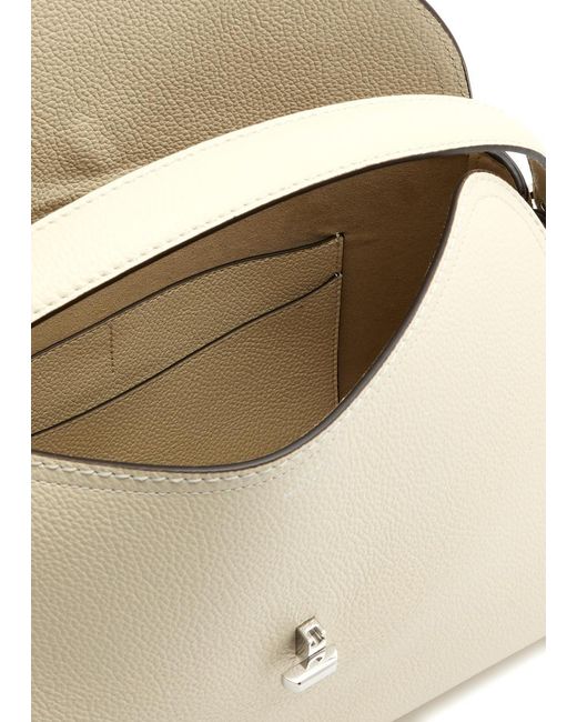 Totême Natural T-Lock Leather Top Handle Bag
