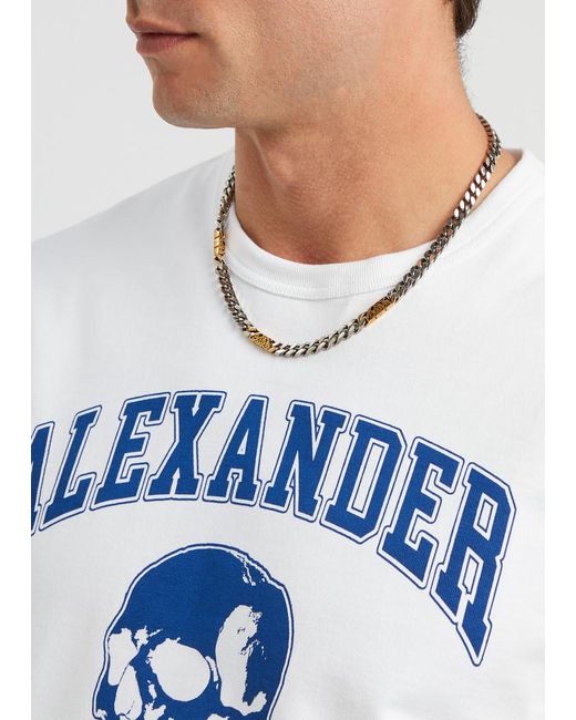Alexander McQueen Metallic Seal Two-tone Chain Necklace for men