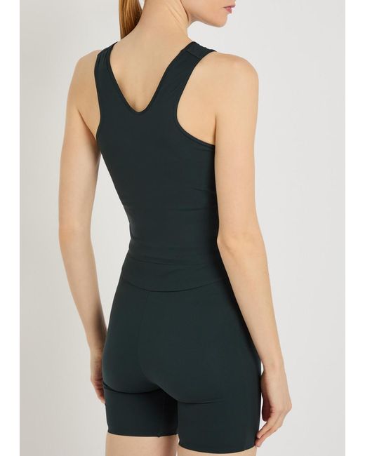 Spense Green Cosmic Form Cropped Tank Top