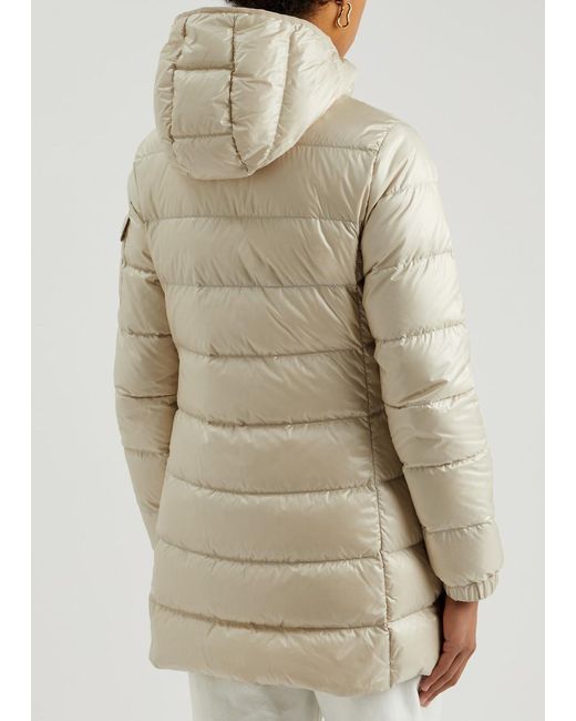3 MONCLER GRENOBLE Natural Moncler Glements Hooded Quilted Shell Coat