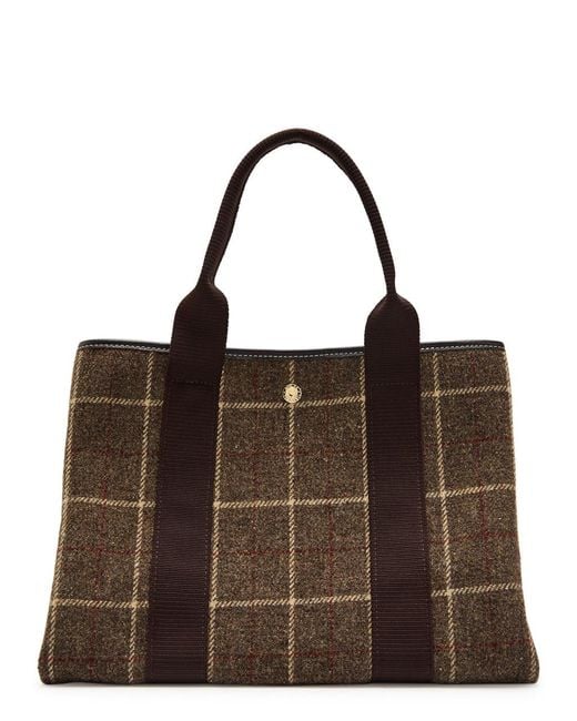 Rue de Verneuil Brown Traversée M Hunting Tweed Tote Bag