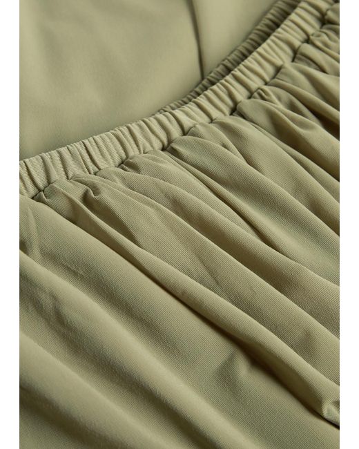 Ronny Kobo Green Renier Gathered Tissue Jersey Balloon Trousers
