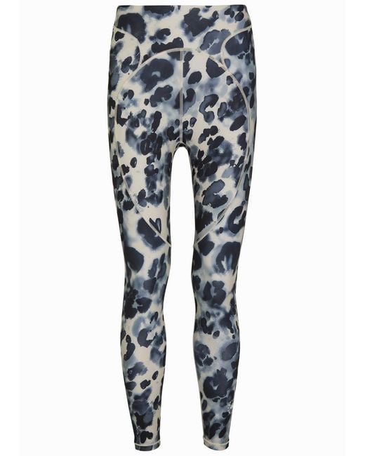 Stella McCartney Blue Adidas X 7/8 Printed Stretch-Jersey Leggings