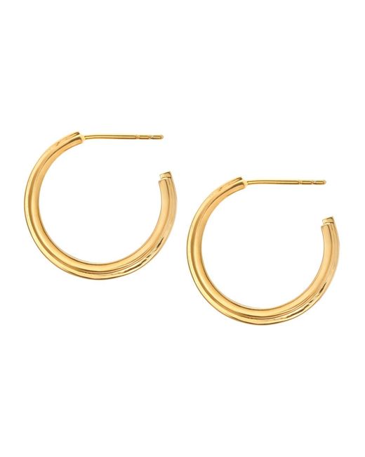 V By Laura Vann Metallic Angelina 18kt -plated Hoop Earrings
