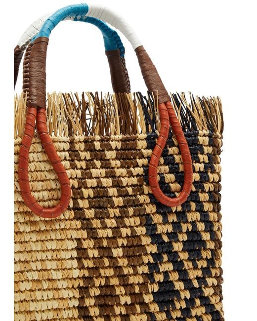 Sensi Studio Brown Canasta Mexicana Straw Basket Bag