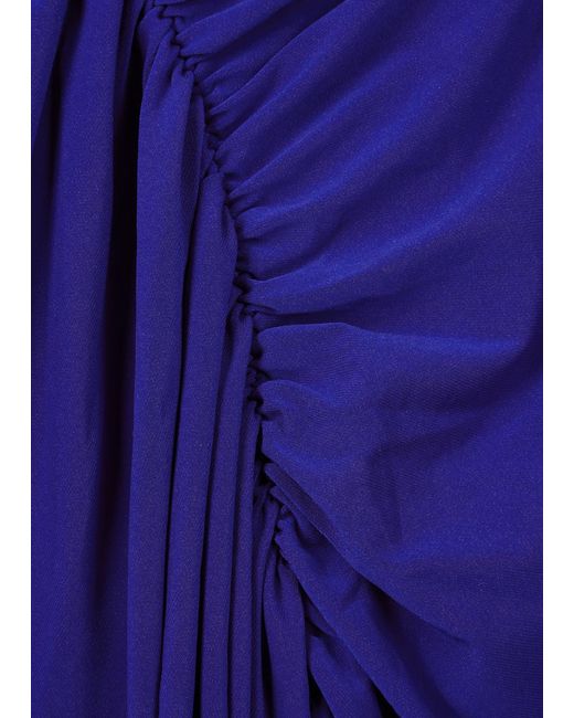 Norma Kamali Purple Diana One-shoulder Stretch-jersey Maxi Dress