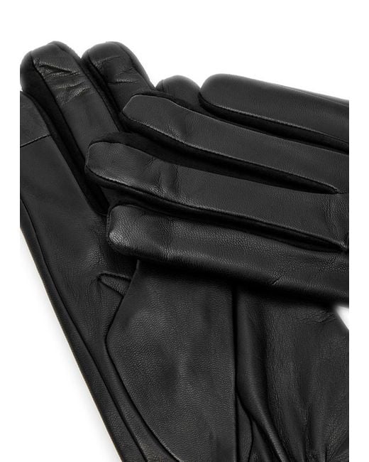 Handsome Stockholm Black Essentials Leather Gloves for men