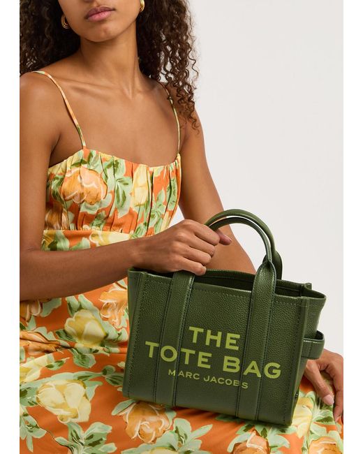 Marc Jacobs Green The Tote Small Leather Tote