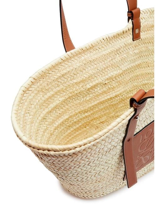 Loewe Brown Large Sand Raffia Basket Bag