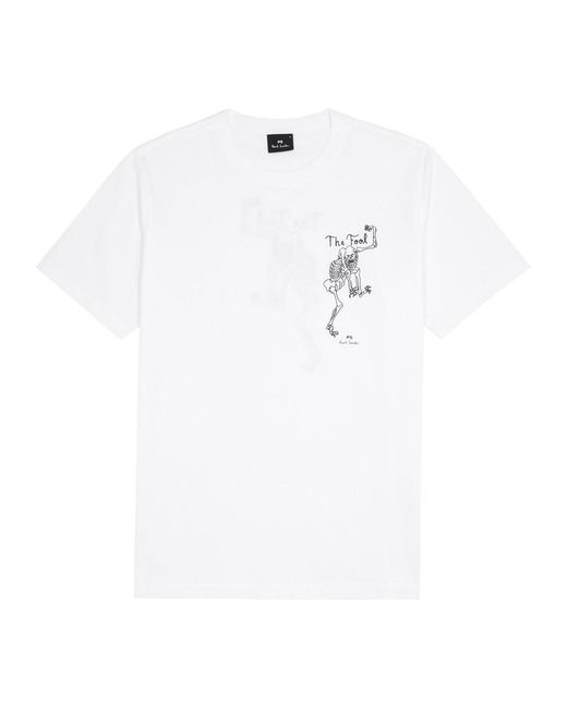 PS by Paul Smith Printed Cotton T-shirt in White for Men | Lyst