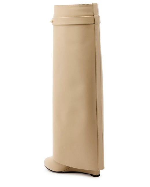 Givenchy Natural Shark 95 Leather Knee-High Boots