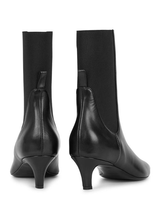 Totême  Black 50 Leather Ankle Boots