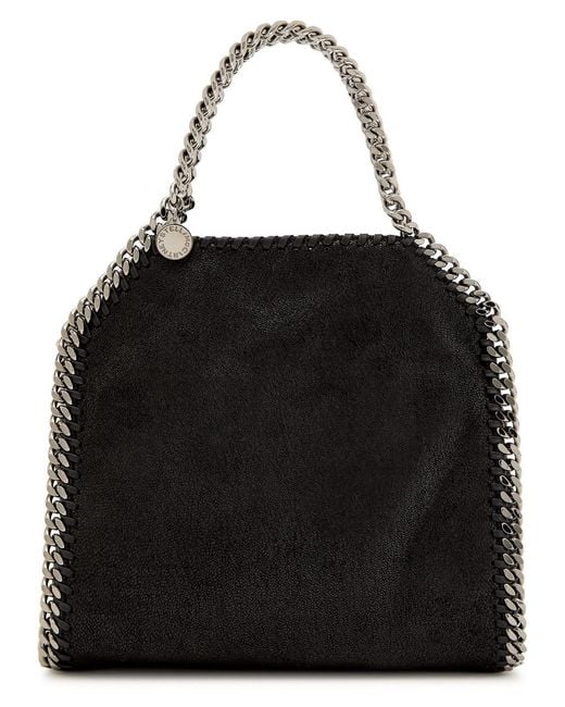 Stella McCartney Black Falabella Mini Faux Suede Tote Bag